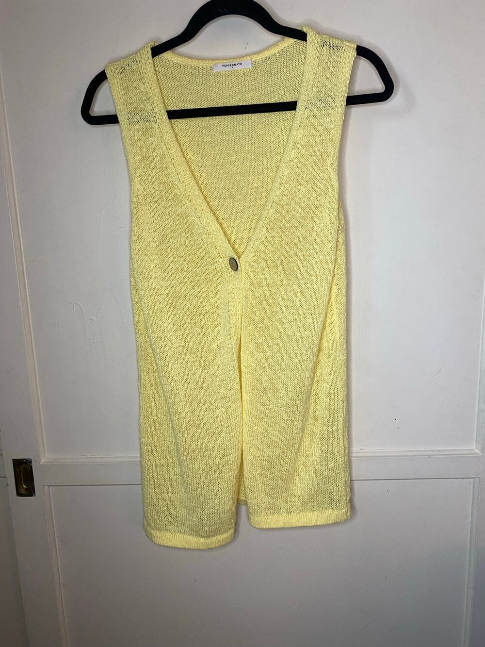 Peppermayo glow knit top butter yellow